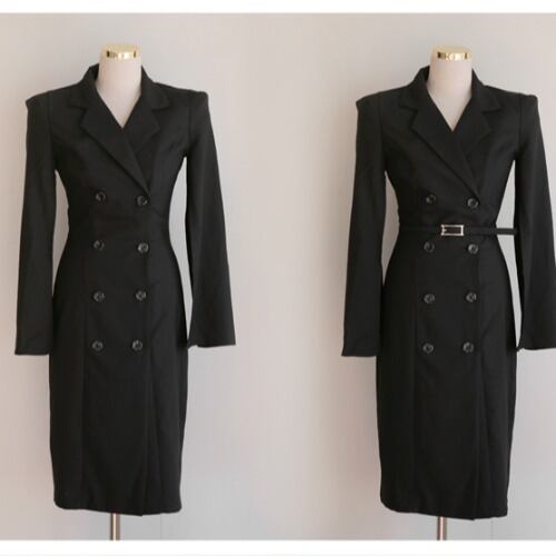 【dress】ダブルボタンワンピース　M18725