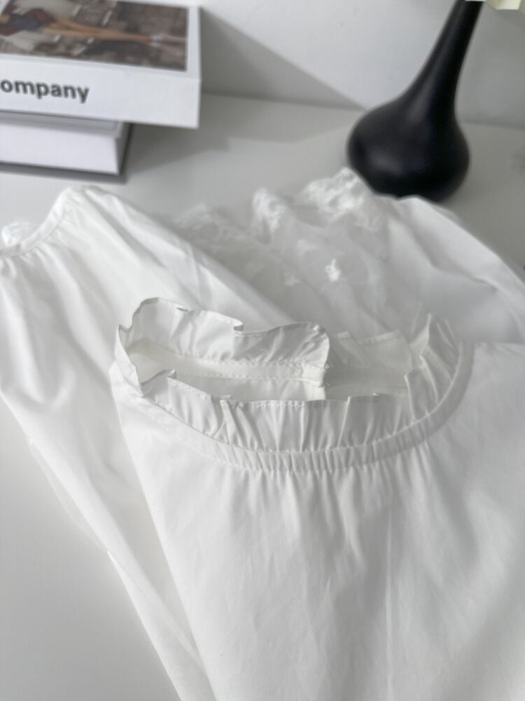 【tops】レース切り替えブラウス　M29703