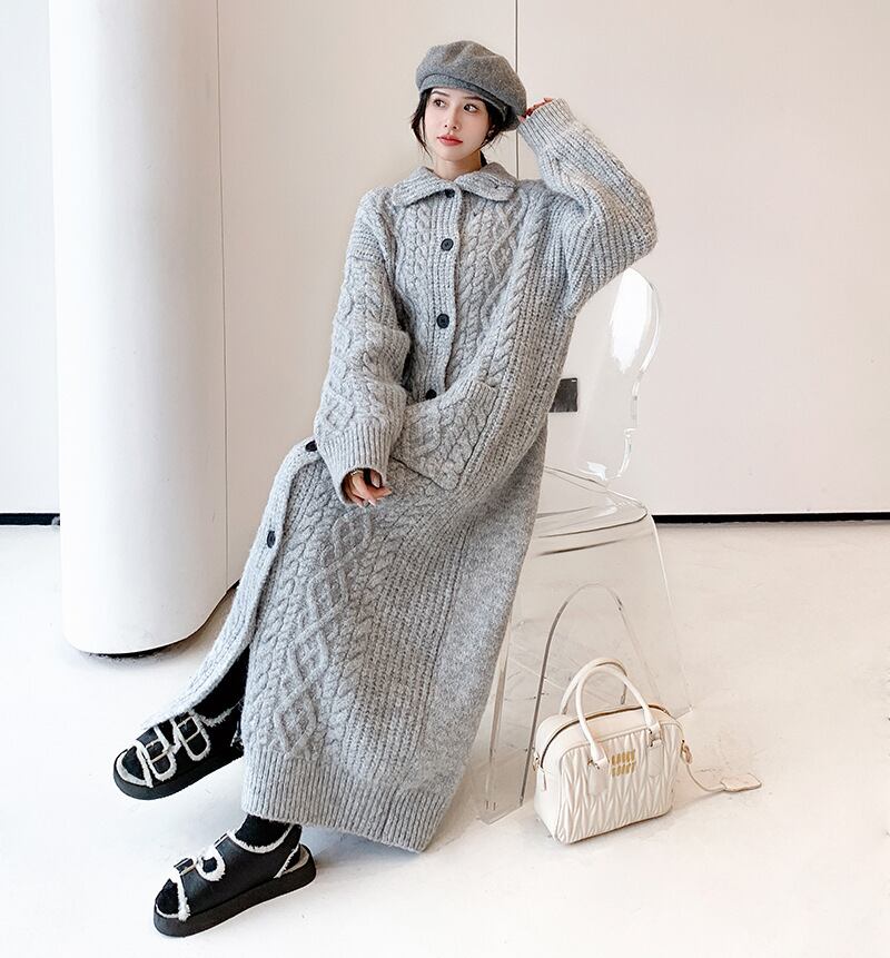 【dress】ロングニットワンピース　N2187
