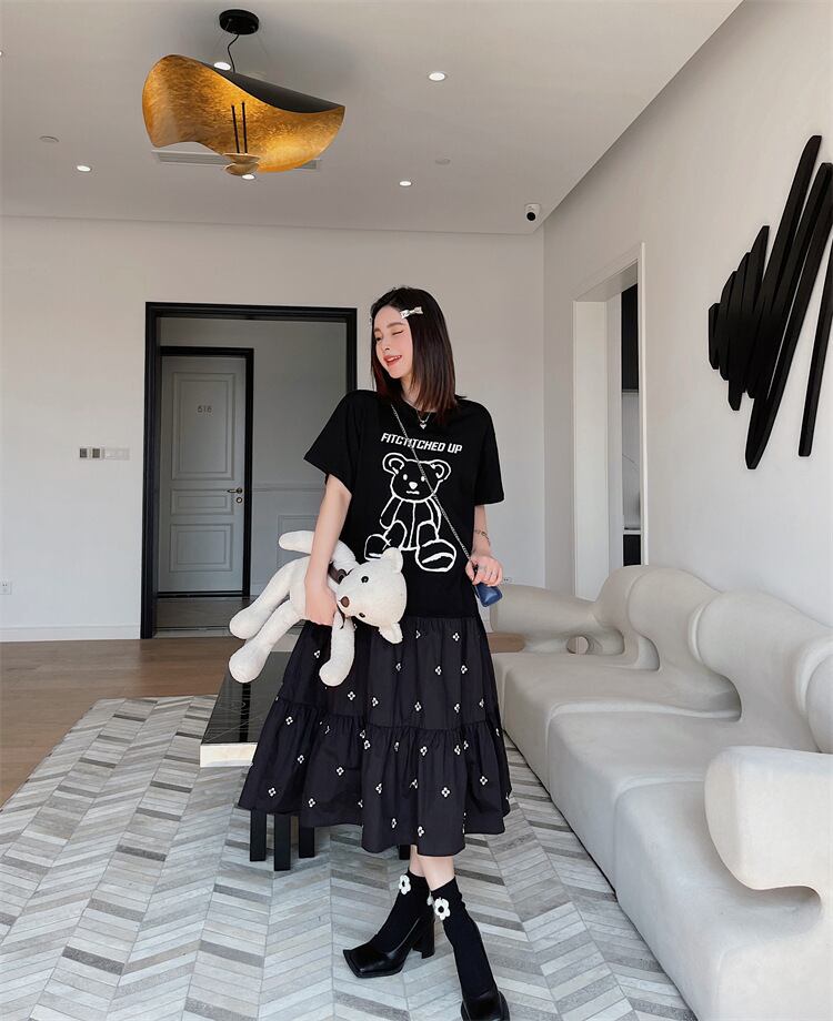 【dress】偽二つ切り替えワンピース G20315