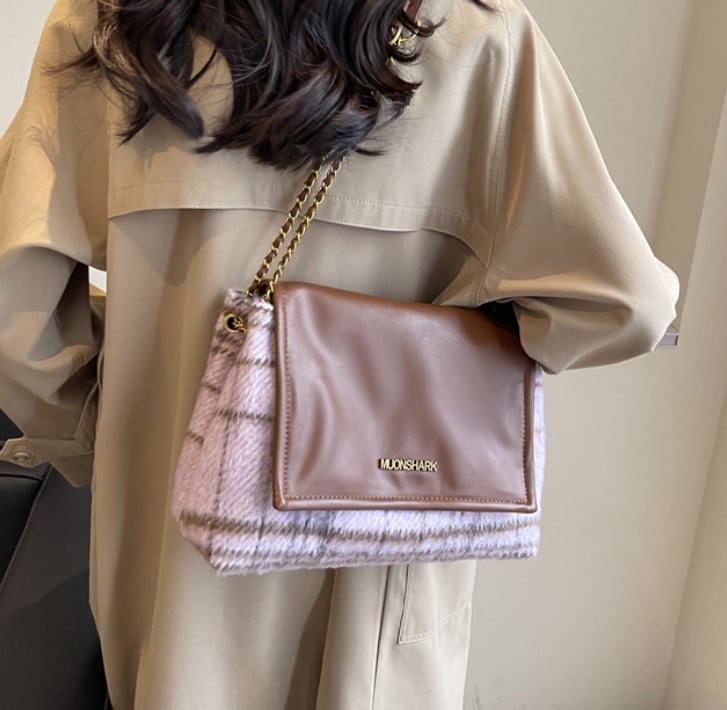 【小物】大容量ジッパーショルダーバッグG20148