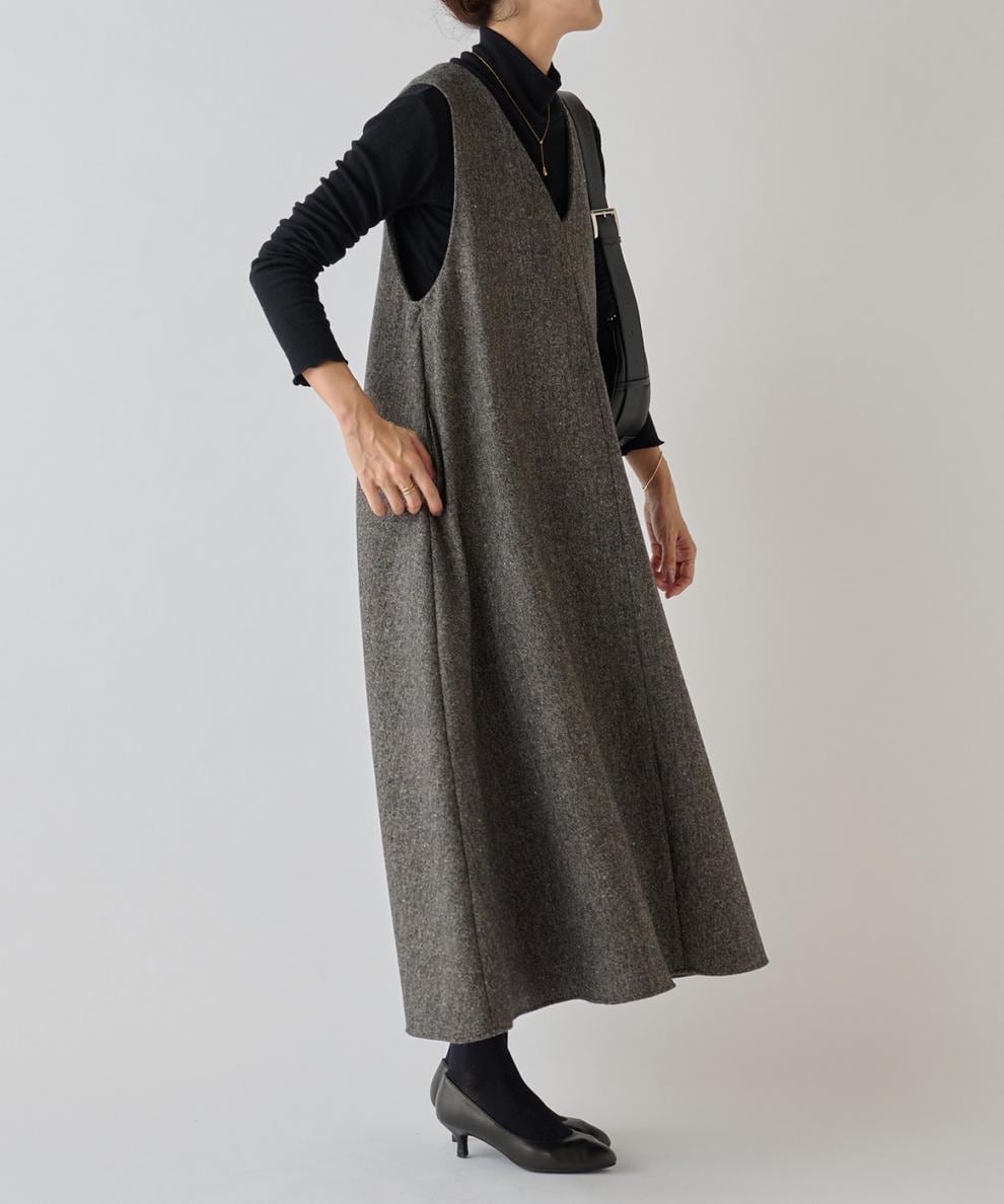 【dress】Vネックベストワンピース　M28039
