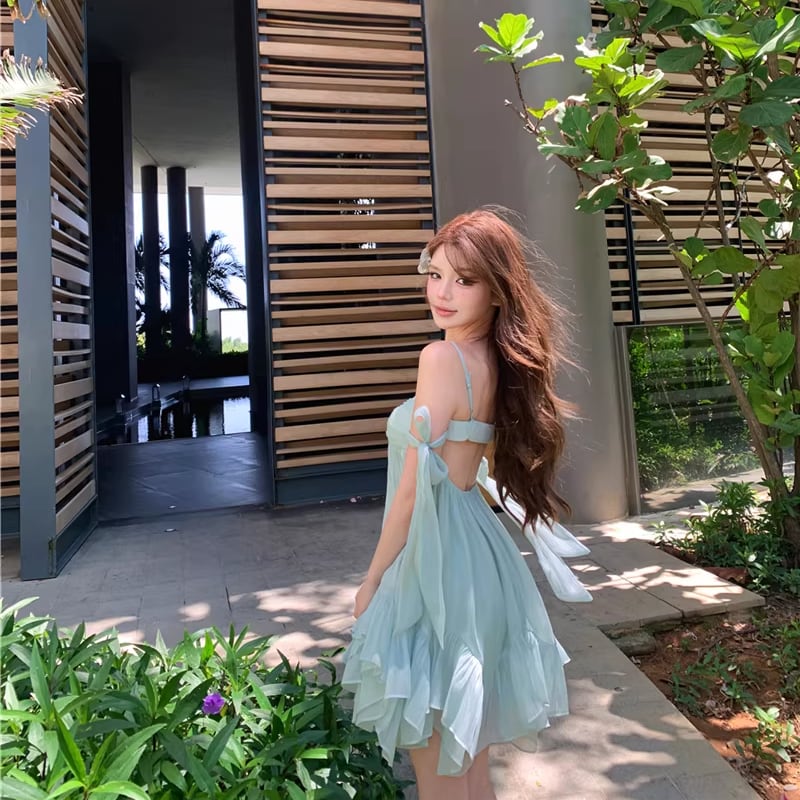 【dress】バックオーポンキャミワンピース Q8448