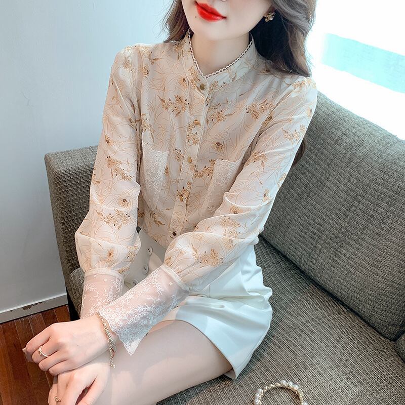 【tops】花柄シャツトップス　M18566