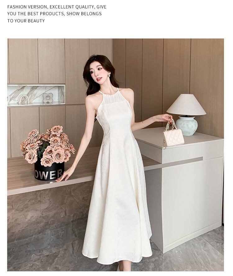 【set】カーディガン+ホルターネックワンピース２点セットG20502