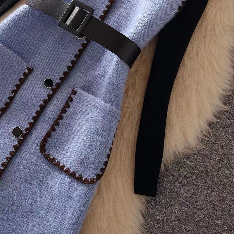 【set】今季大好評秋冬新作着回し無地セーター+美シルエットワンピース通勤日常2点セットF1296