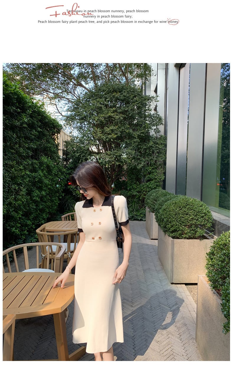 【dress】薄手ニットワンピース　M29745