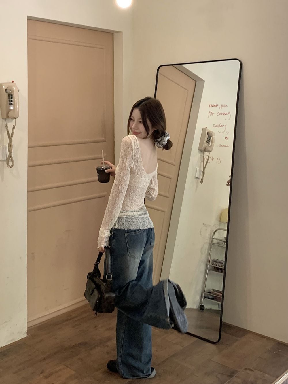 【tops】レースカットワークトップス　M25036