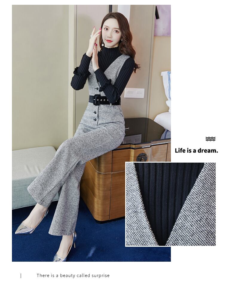 【set】トップス+オシャレオールインワン２点セット G2863