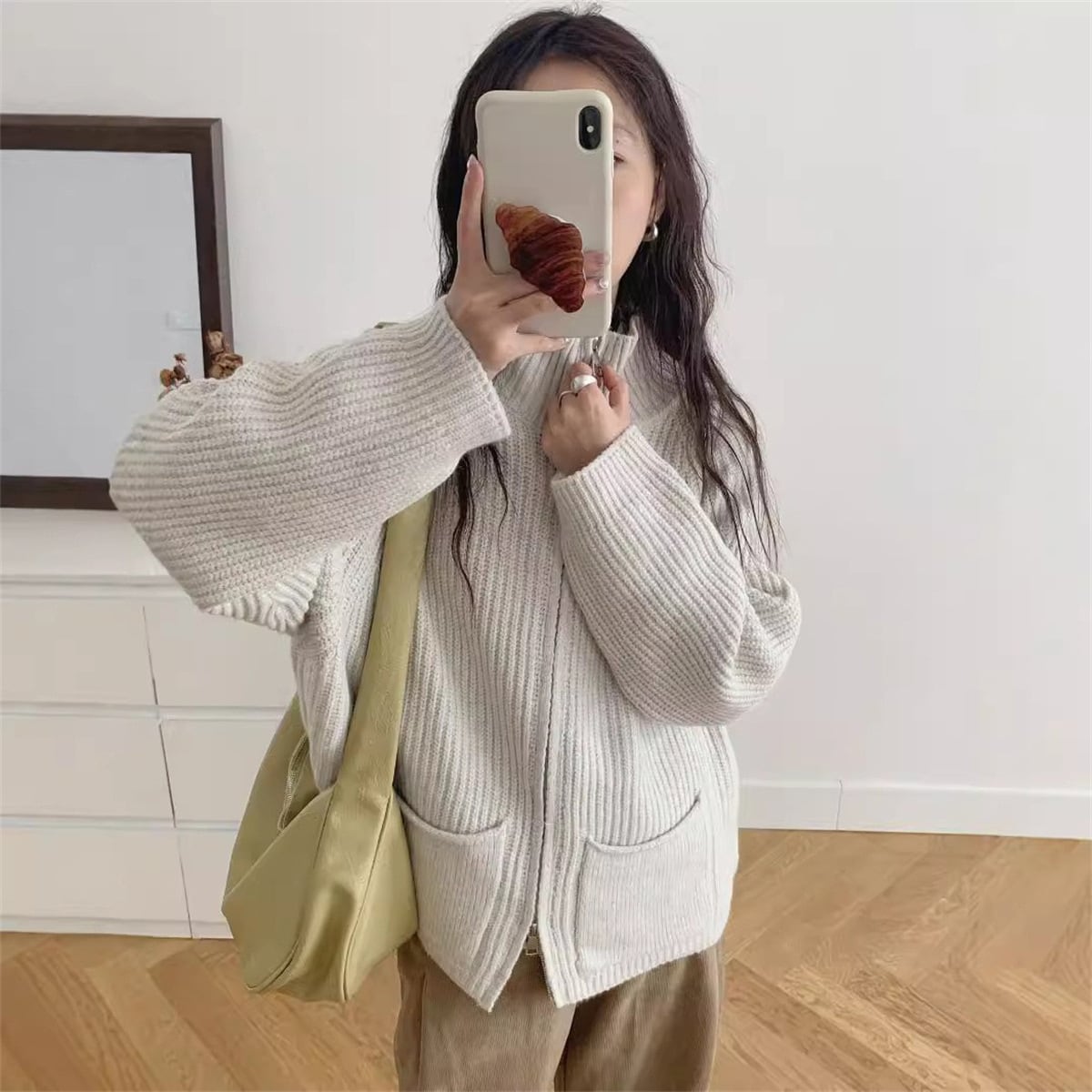 【outer】Wジップニットカーデ　M25986