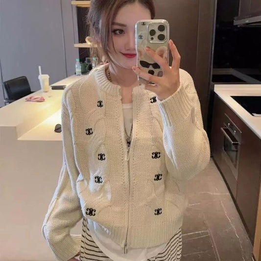 【outer】長袖ニットカーディガンF8341