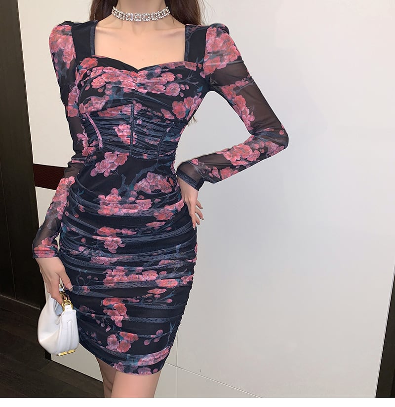 【dress】プリントワンピース　M26348
