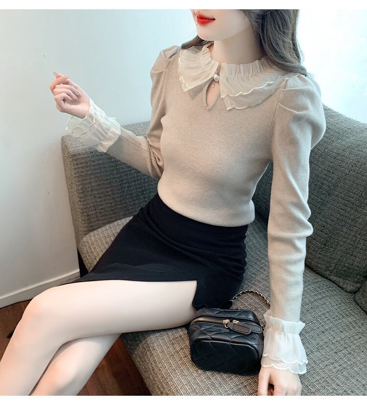【tops】レースニットトップス　M18850