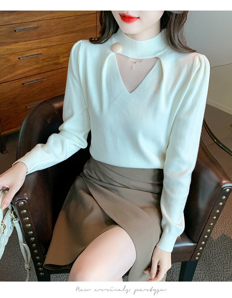 【tops】ニットトップス　M18854