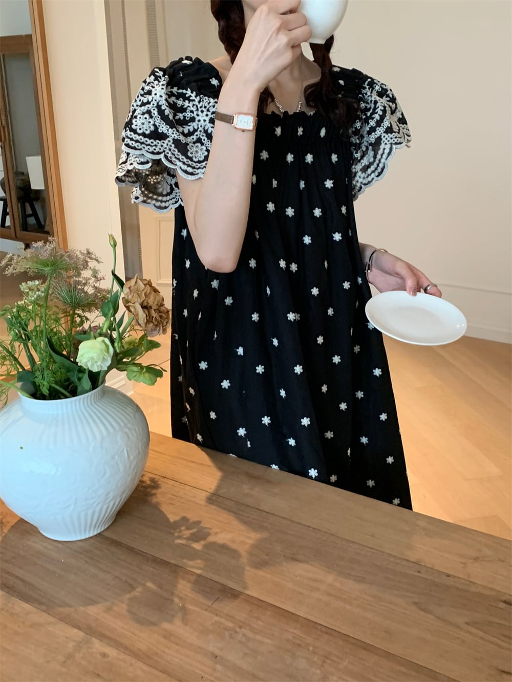 【dress】刺繍ワンピース　M24729