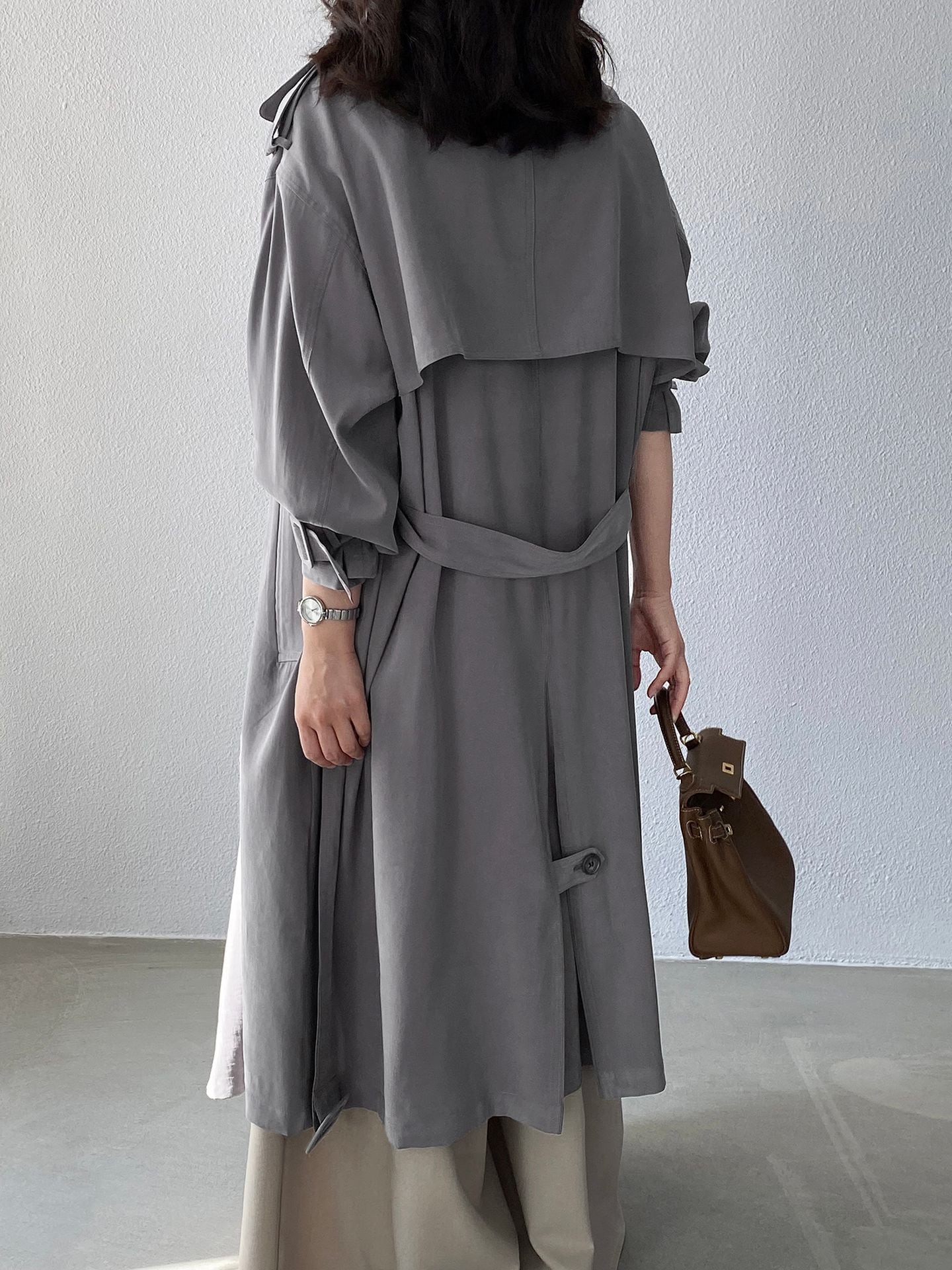 【outer】ロングトレンチコート Q8280