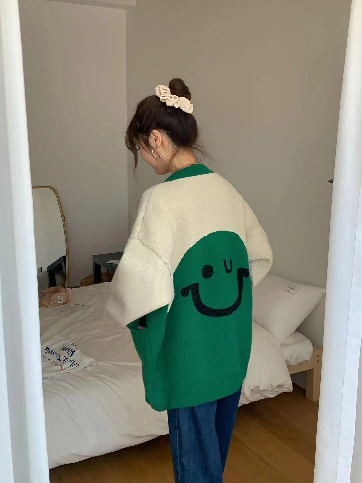 【outer】Vネックニットカーデ　M26299