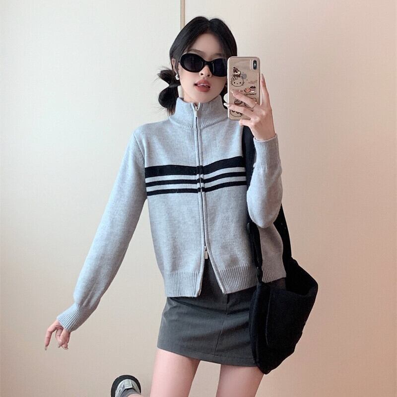 【outer】ファスナーニットカーデ　M27332