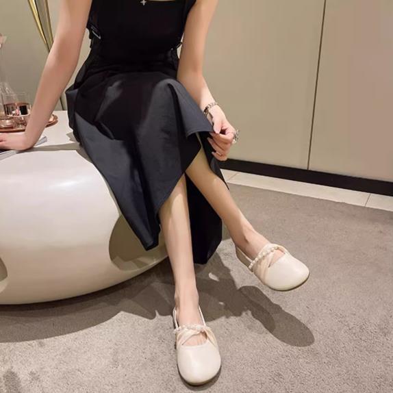 【shoes】ビーズフラットシューズF7474