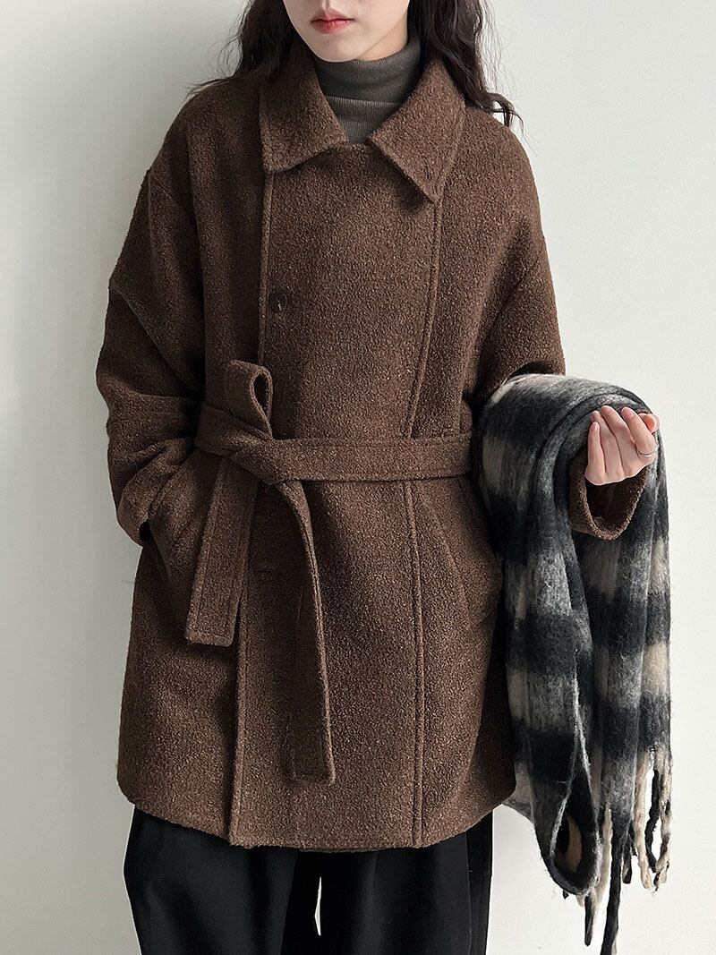 【outer】厚手防寒ウールコート Q7089