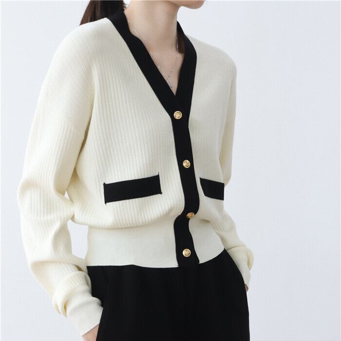【outer】Vネックニットカーデ　M27234