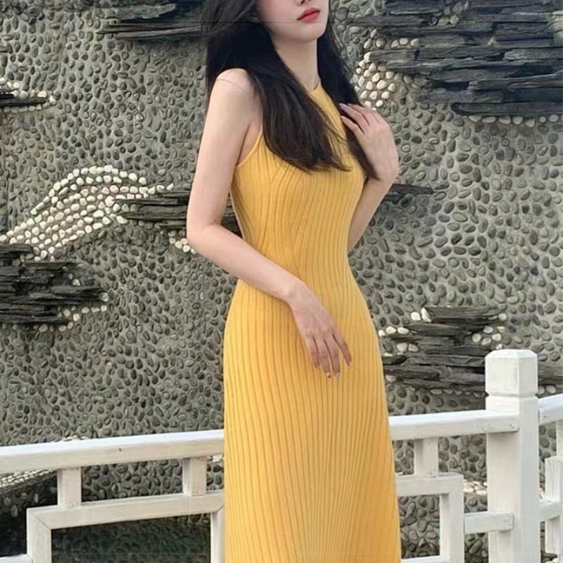 【dress】ノースリーブニットワンピース　M24158