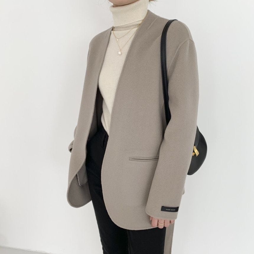 【outer】Vネックチェスターコート　M19078