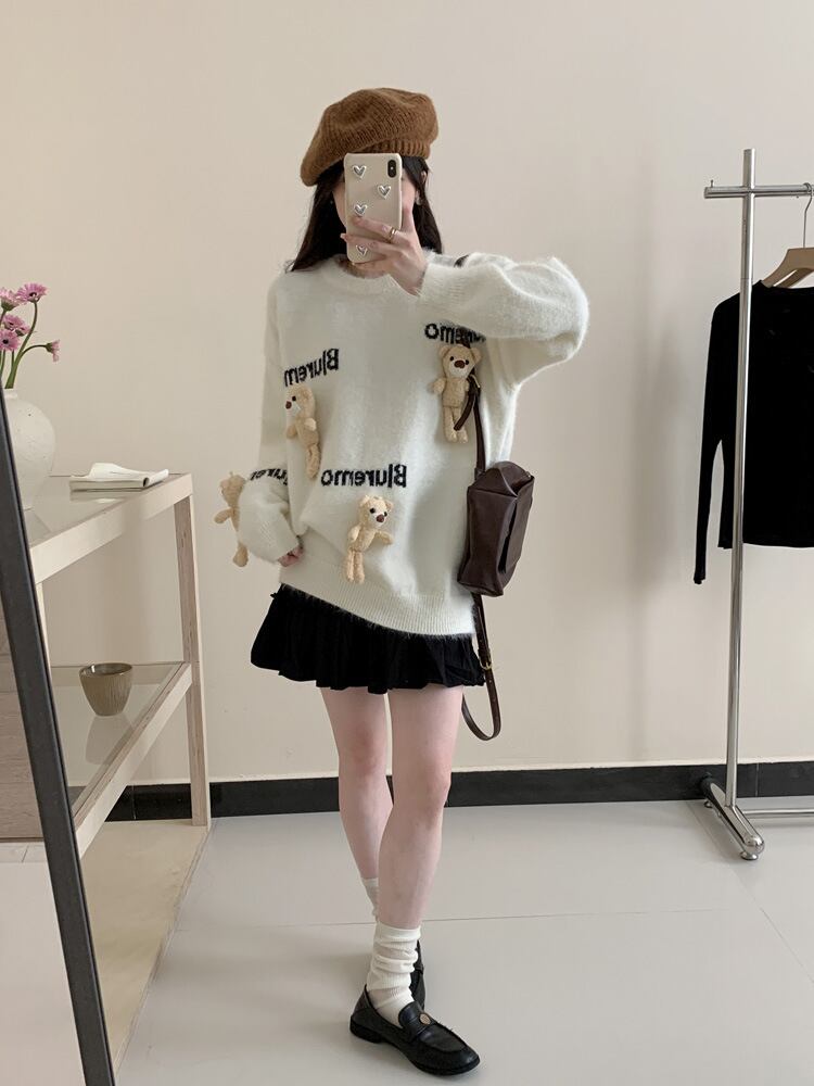 【tops】カートゥーンニットセーター　M28308