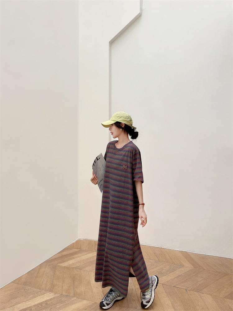 【dress】ストライプ柄ワンピース　M24933