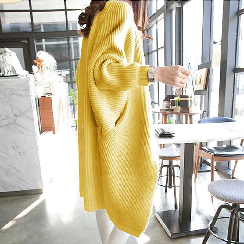 【outer】ロング丈ニットカーデ　M19027