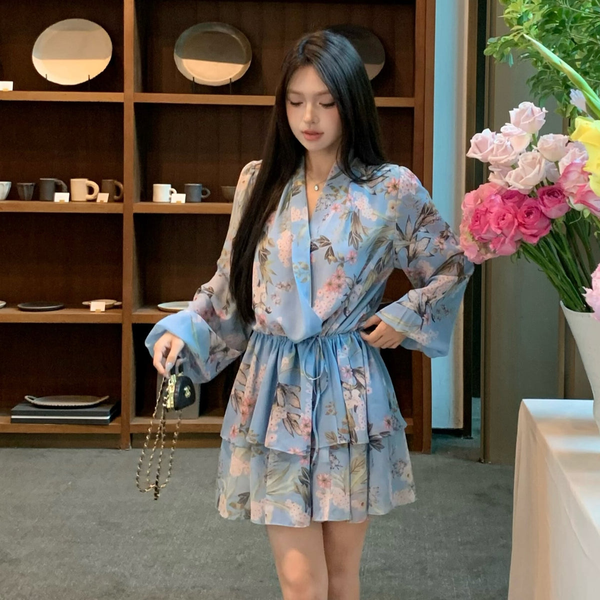 【dress】花柄ワンピース　M24516