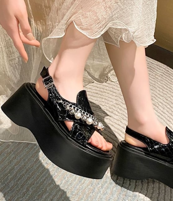 【shoes】チャンキーヒールサンダル　M30230