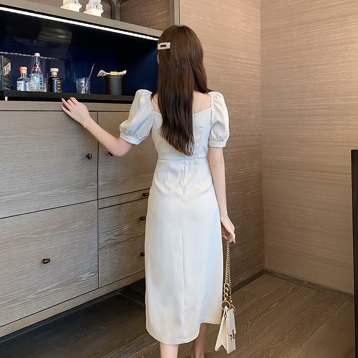 【dress】大人の定番気質満点スーツスリットINS風ワンピースF0023