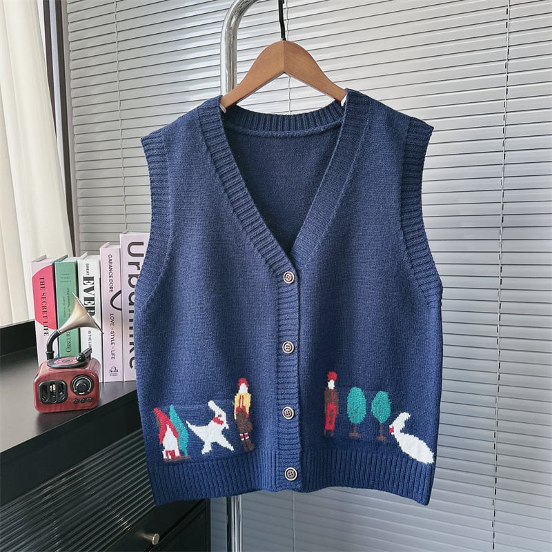 【outer】ジャカードニットベスト　M28193
