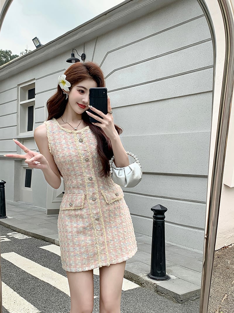 【dress】ツイードキャミワンピース　M24055