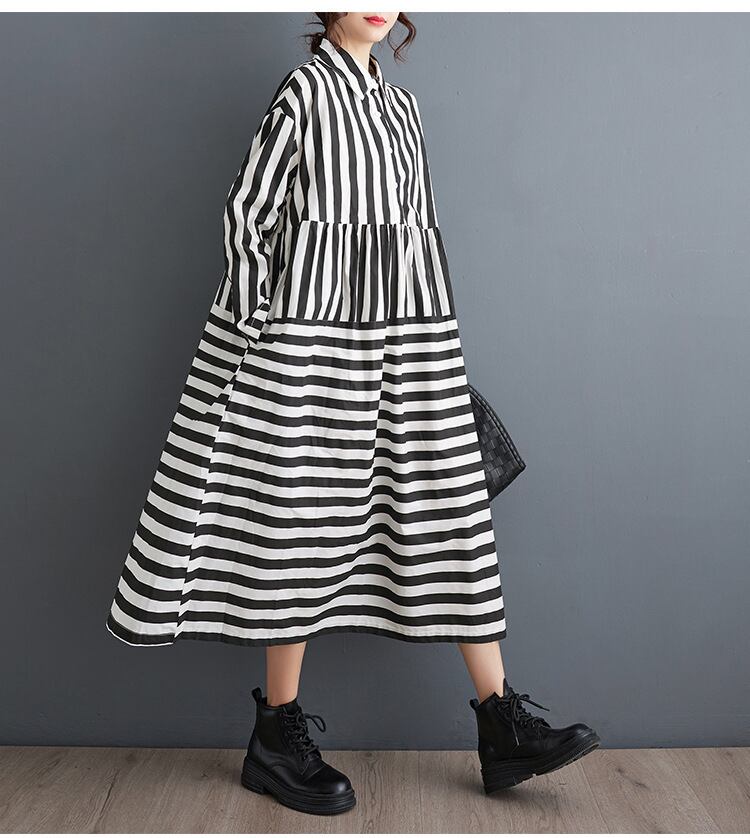 【dress】POLOネックシャツワンピース　M18947