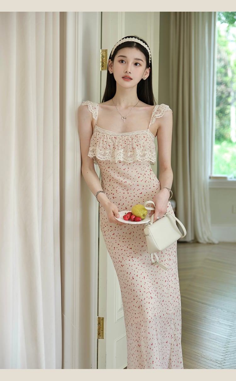 【dress】レースフリルキャミワンピース　M31661