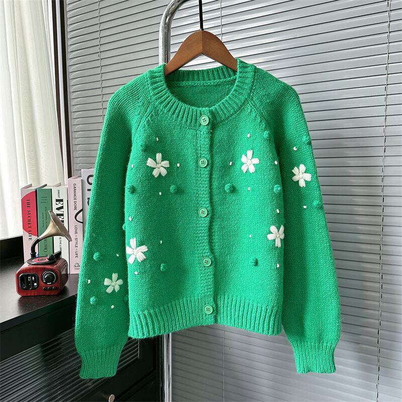 【outer】クルーネックニットカーデ　M27303