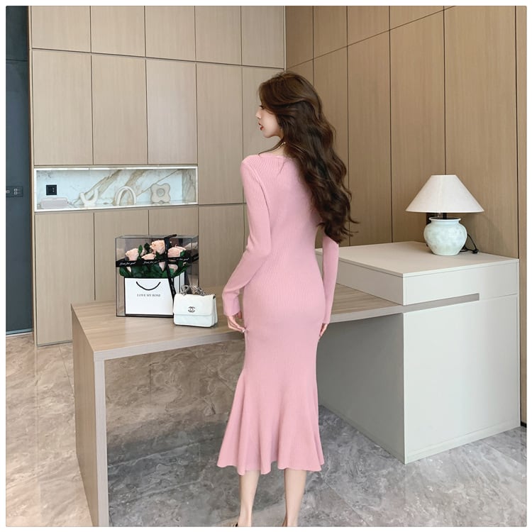 【dress】マーメイドニットワンピース　M28242