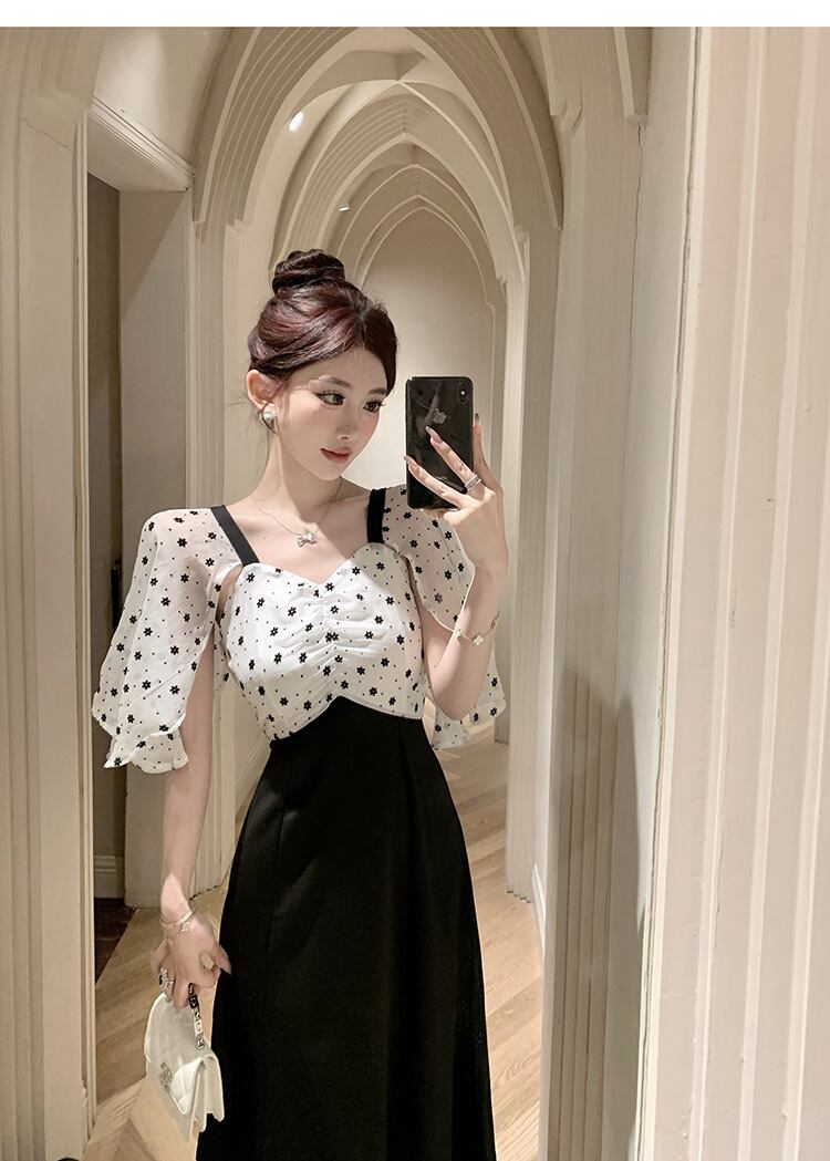 【dress】メッシュ切り替えワンピース G20254