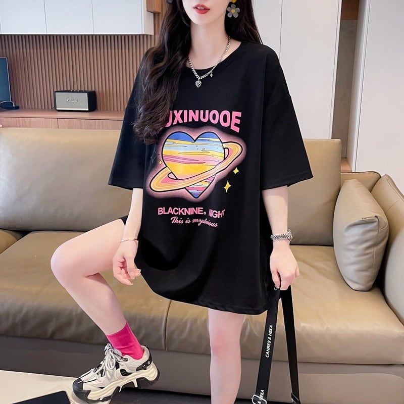 【tops】リボン付きTシャツ　M24349