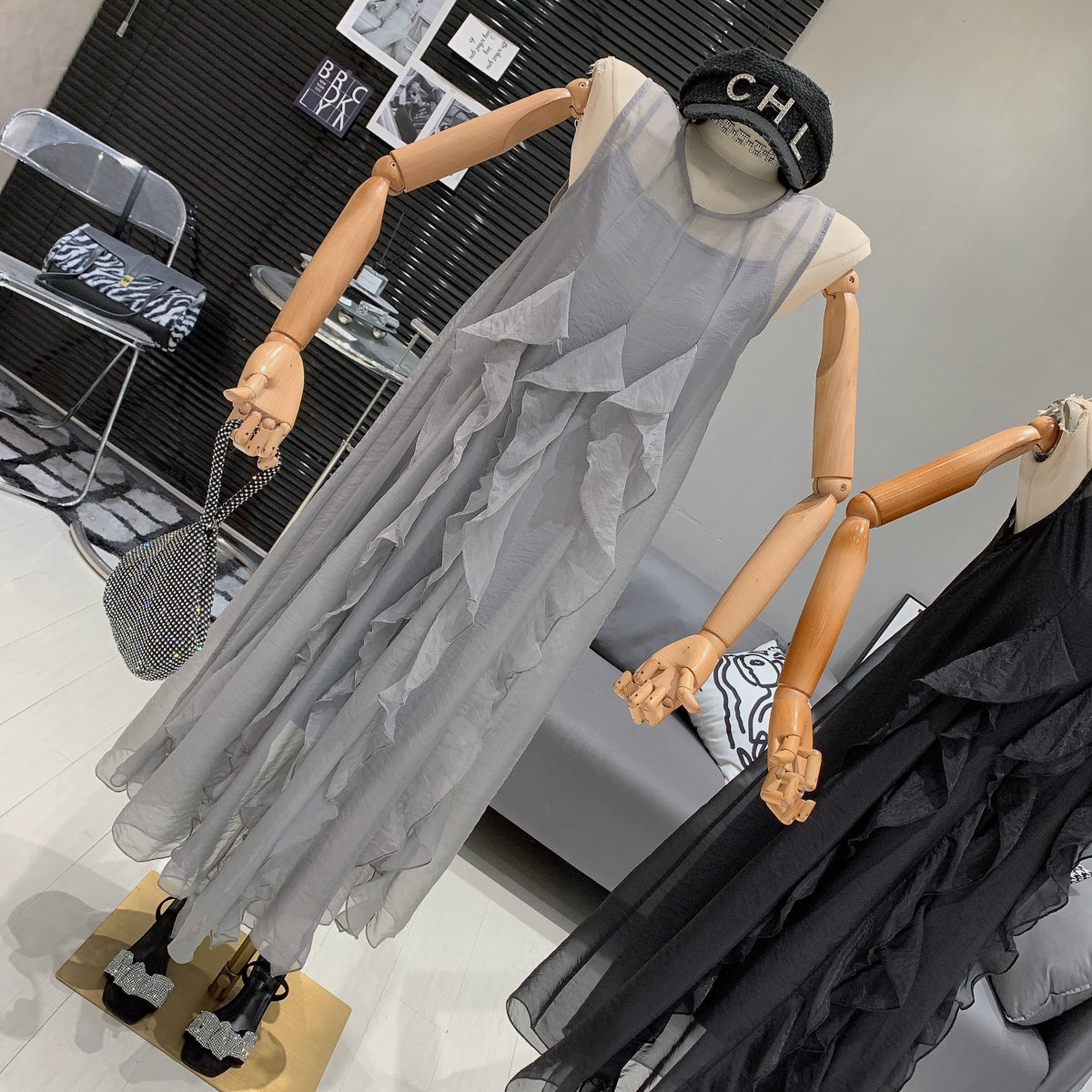 【dress】キャミワンピース×フリルワンピースセット　M24706