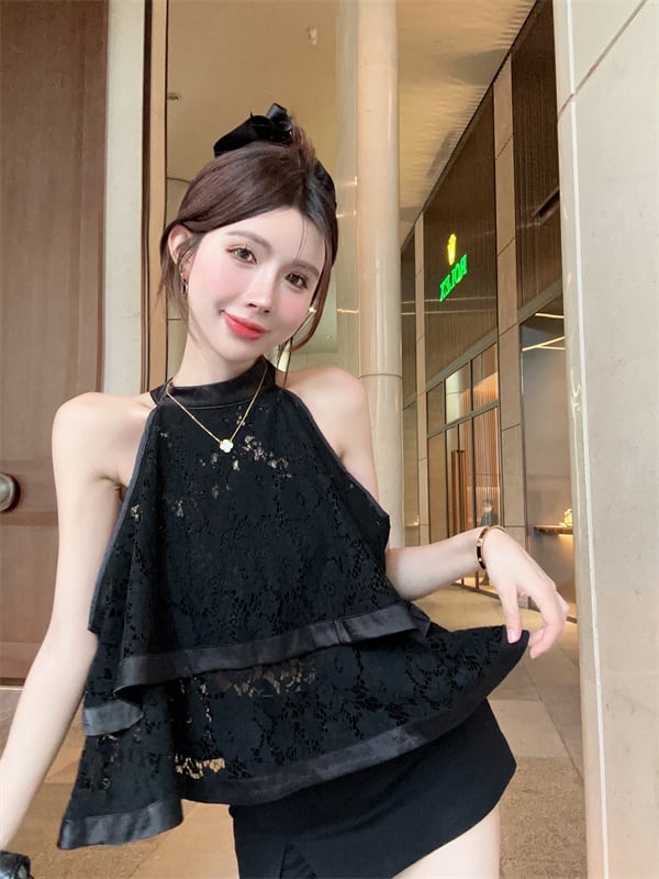 【tops】ノースリーブレーストップス　M24637