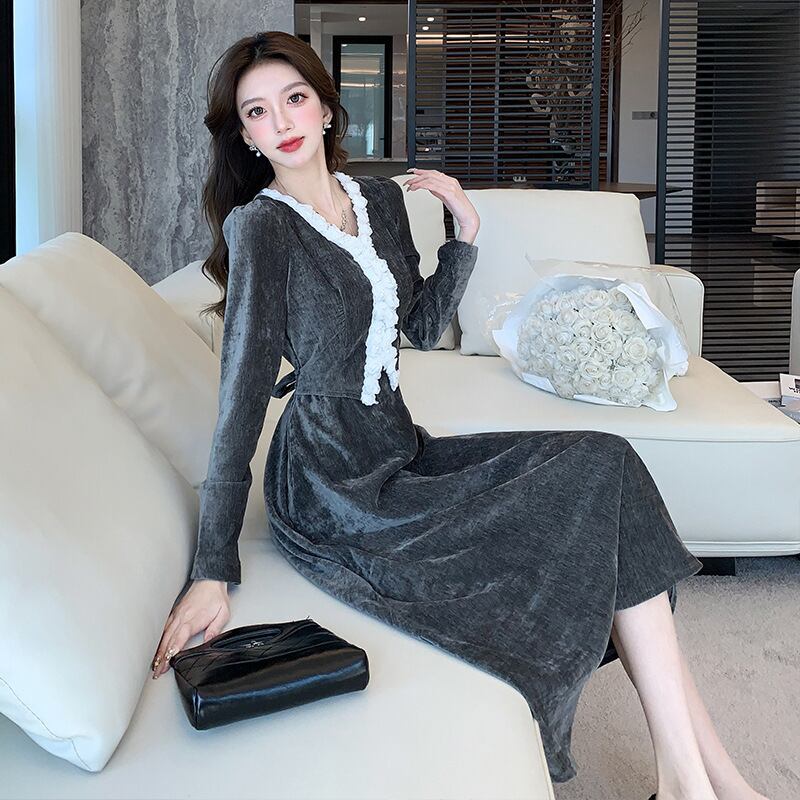【dress】立体フラワーデートワンピース　M28255