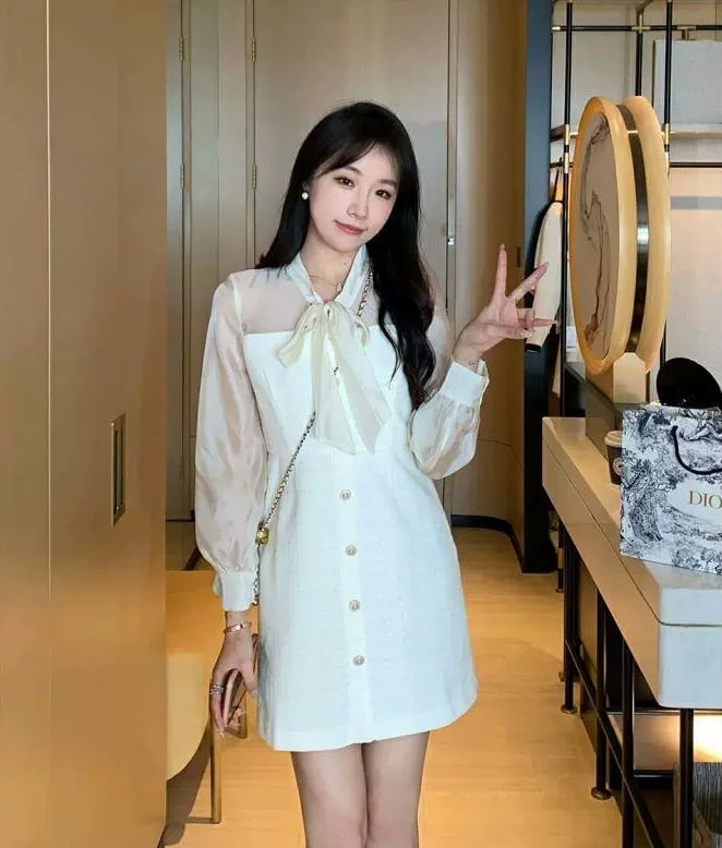 【dress】高級感リボンワンピース G19495