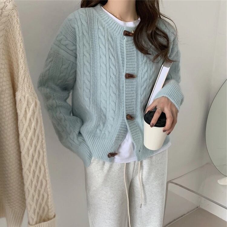 【outer】クルーネックニットカーデ　M27240