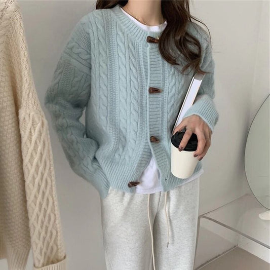 【outer】クルーネックニットカーデ　M27240