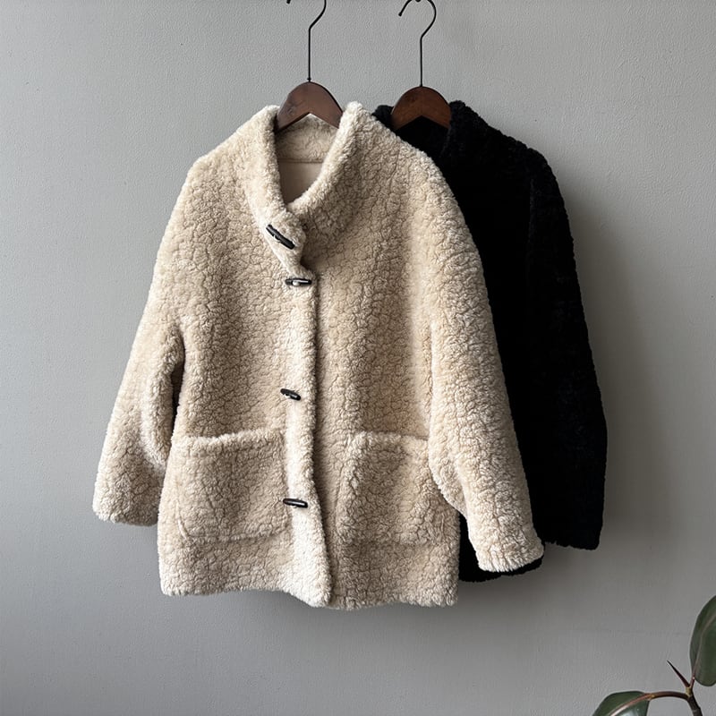 【outer】スタントカラーボアコート Q7371
