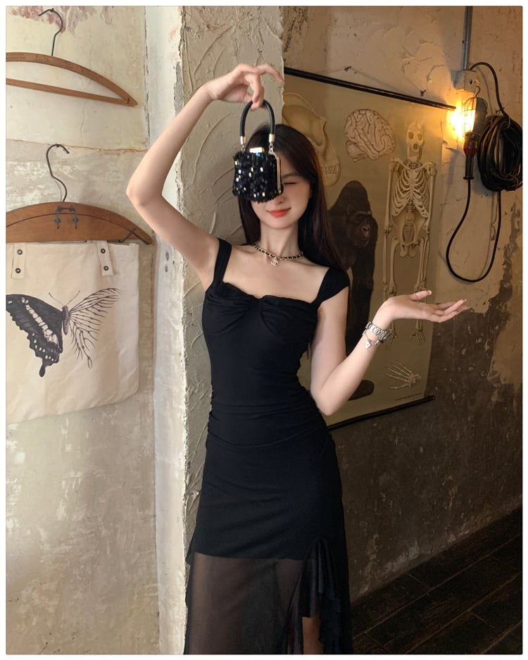 【dress】チュールドッキングワンピース　M24495