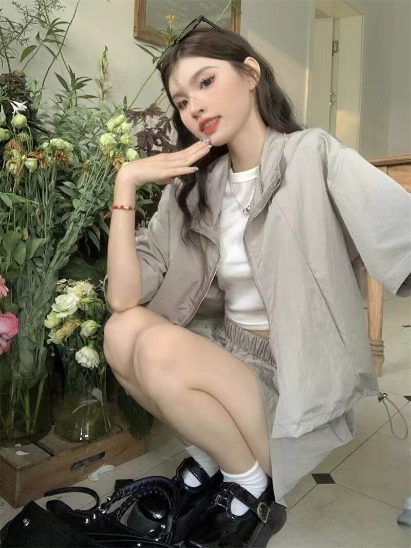 【set】カーディガンアウター+ショートパンツ２点セットG21286